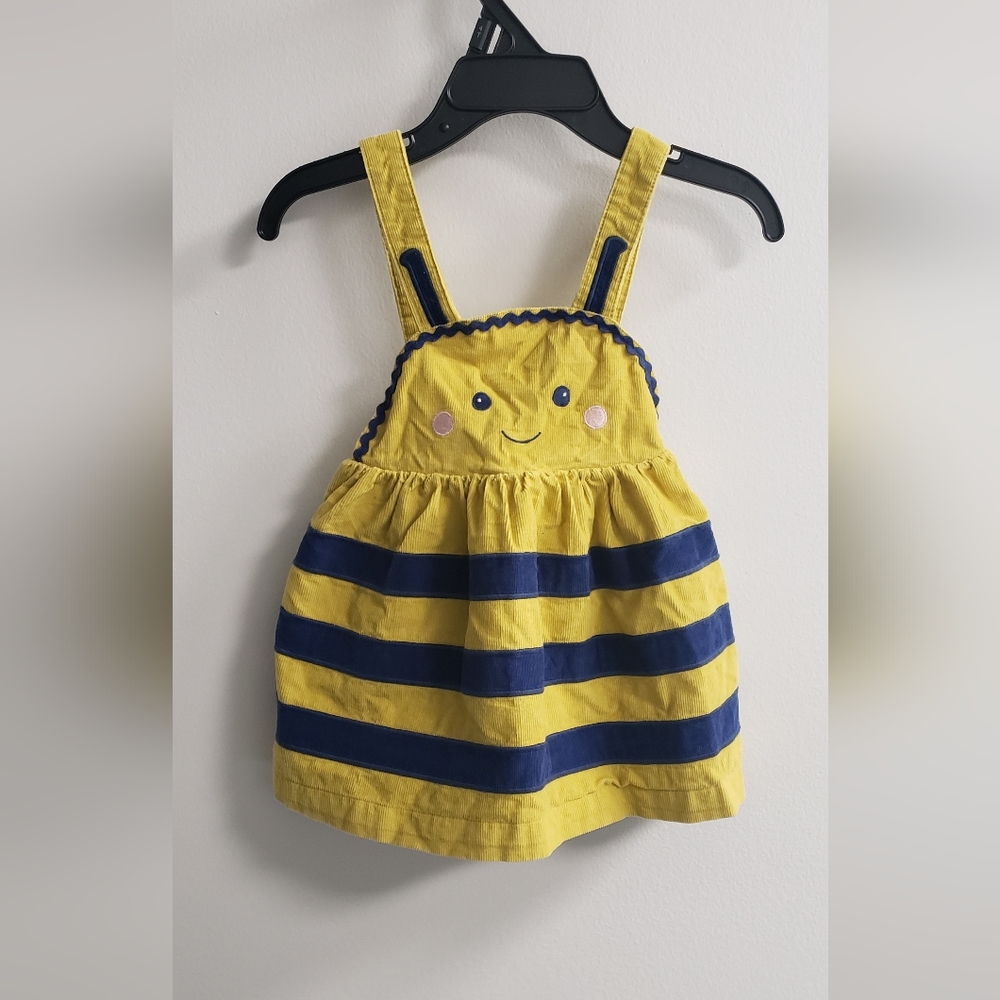 Mini Boden Baby Boden Bee Pinafore Dress 3-6m